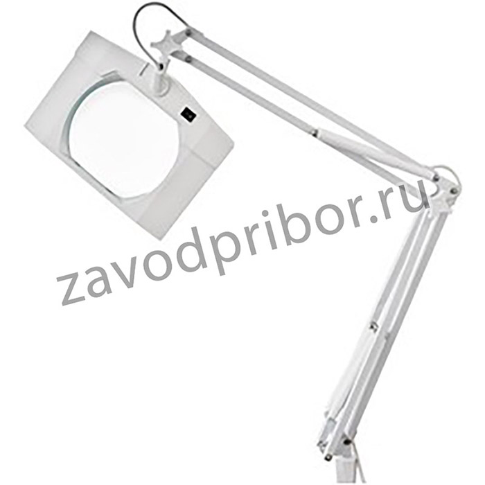 31-0101, Лупа на струбцине квадратная настольная 3D с подсветкой