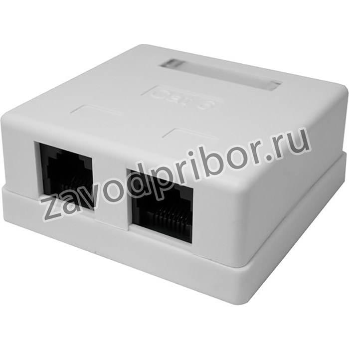 Компьютерная розетка 8P8C (RJ-45), UTP, 6, 2 порта 10-0310 SUPRLAN