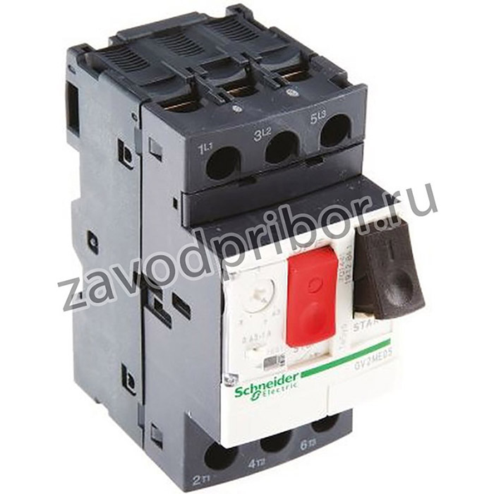 GV2ME05, Выключатель двигателя, 0,25кВт, 230-690ВAC, DIN, IP20, -20-60°C