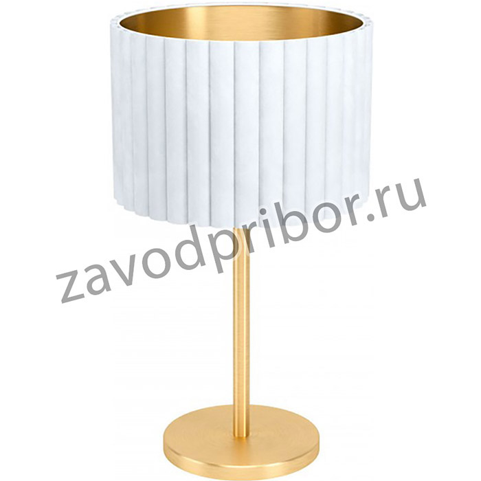 Eglo TAMARESCO Настольная лампа, 1x40W(E27), _300, H520, осн._195, сталь, латунь брашир./бархат, белый, золото