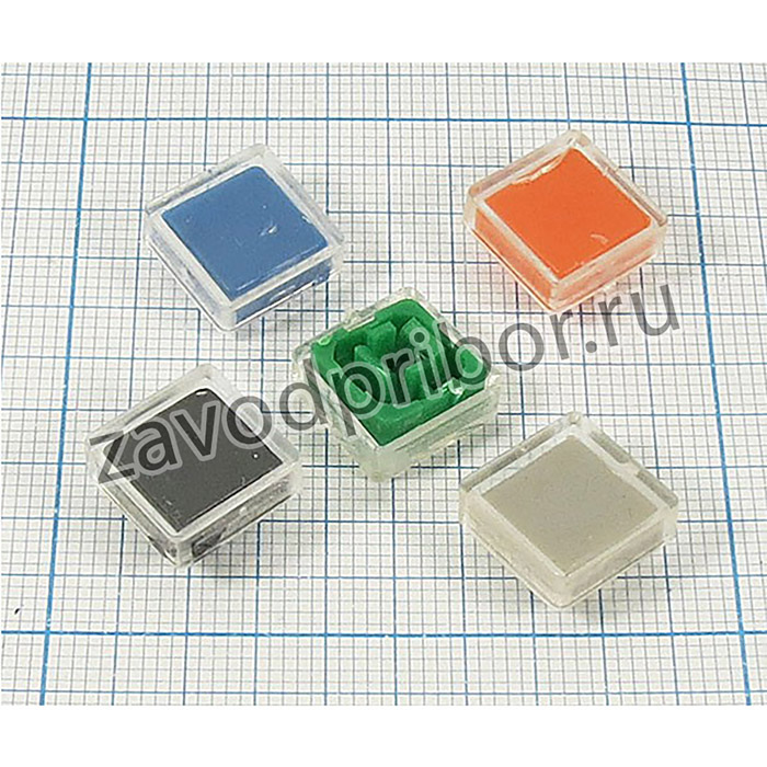 Колпачок, внутренний размер 3,5x3,5, 12x12x5,5, пластик, черный/прозрачный