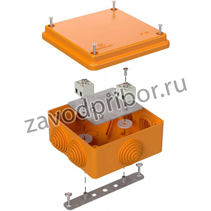 40-0300-FR6.0-4, Коробка огнестойкая для о/п 40-0300-FR6.0-4 Е15-Е120 100х100х50 Промрукав
