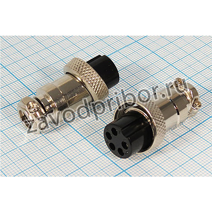Гнездо микрофонное MIC16\5P\каб\ М16\\MC902-5P; гн мик MIC16\5P\каб\ М16\\MC902-5P