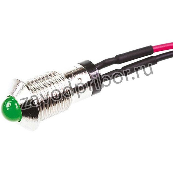 571-514-04-40, Green Panel Mount Indicator, 2.8V, 8mm Mounting Hole Size, Lead Wires Termination