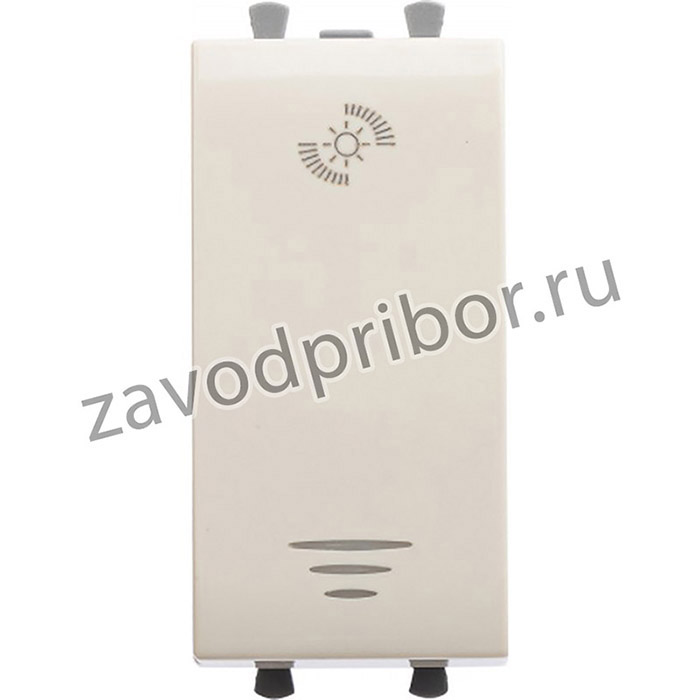 DKC Диммер кнопочный модульный для LED ламп, "Avanti", "Ванильная дымка", 1 модуль