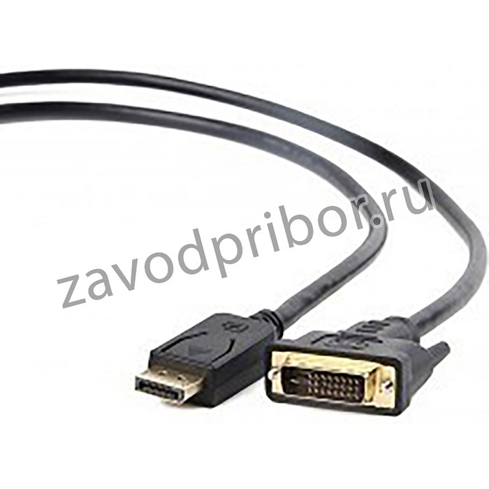 Кабель DisplayPort-DVI Gembird/Cablexpert 1.8м, 20М/25М, черный, экран, пакет(CC-DPM-DVIM-6/1.8M)