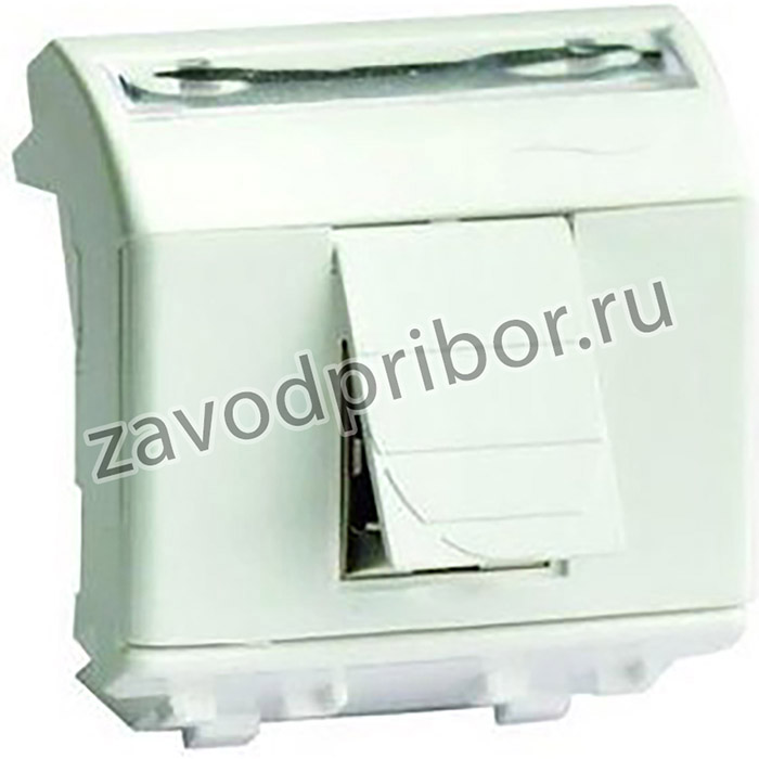 Розетка компьютерная СП 2мод. Brava RJ45 кат.6 бел. DKC 76451B