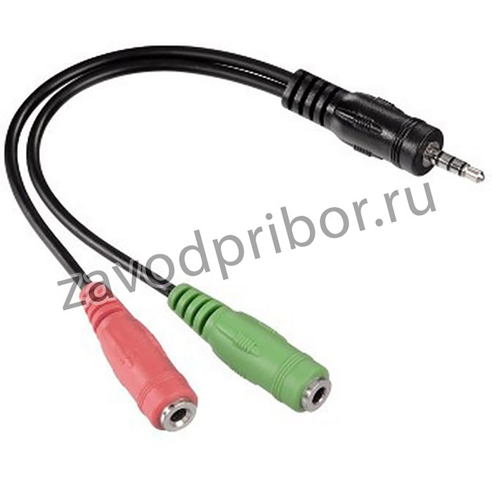 Адаптер аудио Hama 2xJack 3.5 (f)/Jack 3.5 (m) черный (00054573)