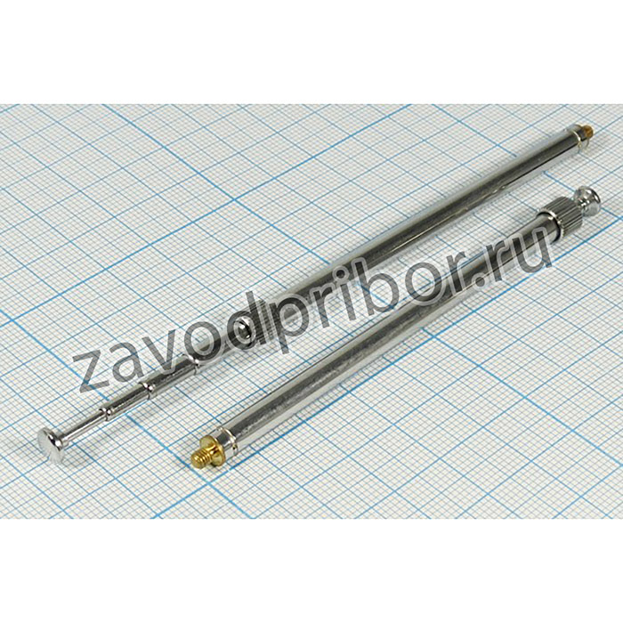 Антенна телескопическая, винт М 3,0x 3,5, d 5, L 97~370, 5 колен; ант т/скоп\винт М 3,0x 3,5\d 5\L 97~370\5\