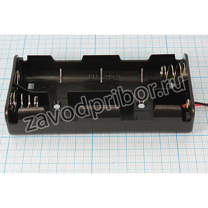 Батарейный отсек для 4-х элементов C=343, провода 150мм; бат держ C4\\\2L150\ BH242A\[C4=C2+C2] широкий