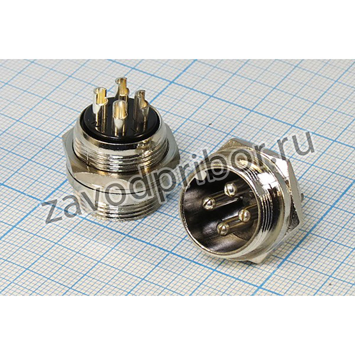 Штекер микрофонный MIC20\ 4P\пан\М19\\XS20JK4P- M[MS-DF-20-4]; шт мик MIC20\ 4P\пан\М19\\XS20JK4P- M[MS-DF-20-4]