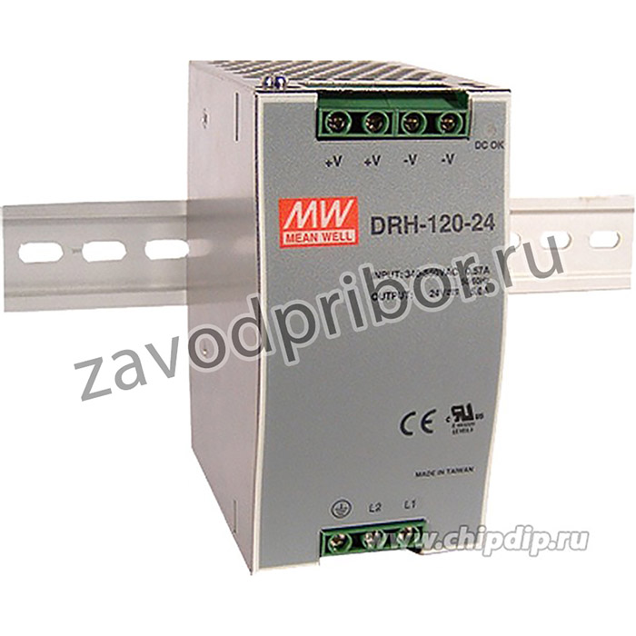 DRH-120-48, Блок питания, вход: 2 фазы 340-550В,выход 48B,2.5A,120Вт