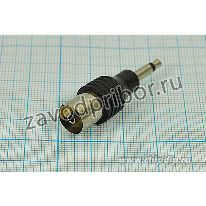 Переходник штекер Audio Jack моно 3.5мм на гнездо TV, № 363 шт 3,5моно-гн TV\2C[Ni]\\ пласт\\[переход]; шт 3,5моно-гн TV\2C[Ni]\\пласт\\