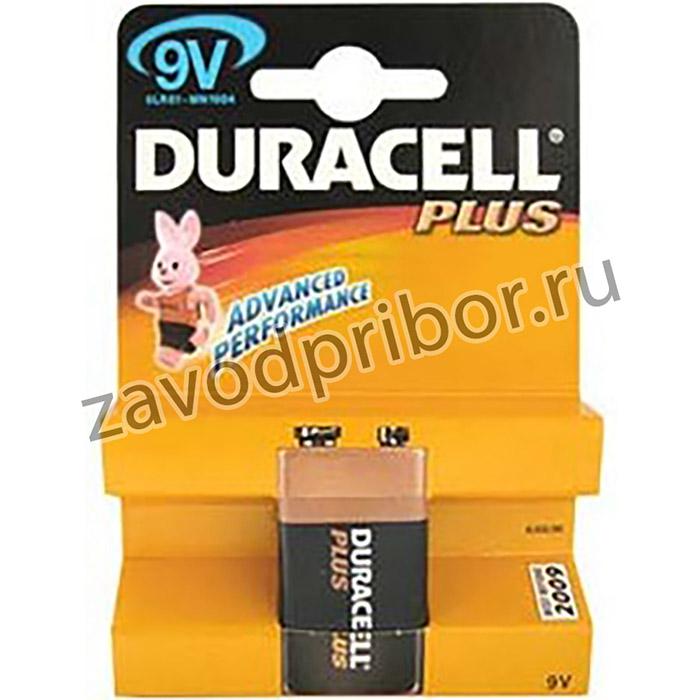 Батарейка 9В, 16x26x47, Alk, 6PLF22/крона, DURACELL; бат 9В\\16x26x47\Alk\ 6PLF22/крона\DURACELL