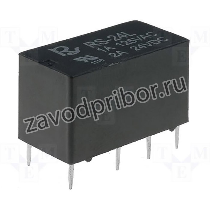 RS-48-L, Реле: электромагнитное, DPDT, Uобмотки: 48ВDC, 1A/120ВAC, PCB