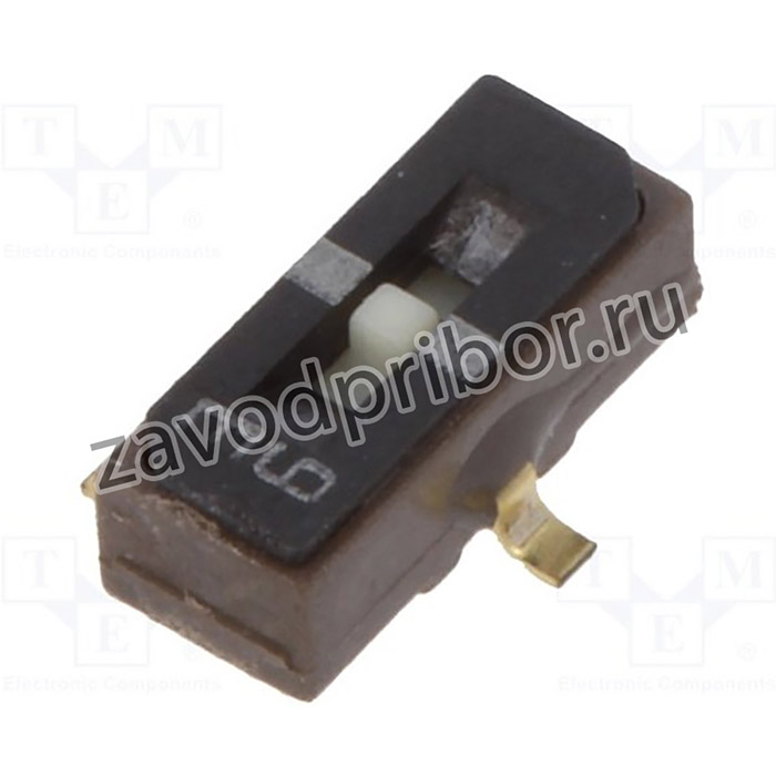 CJS-1201B, Переключатель движковый, Положения 3, SPDT, 0,1A/6ВDC, ON-OFF-ON