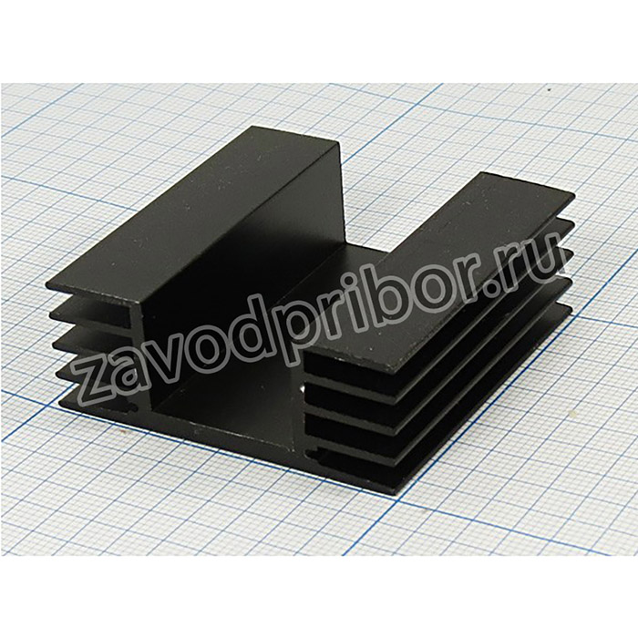 Охладитель (радиатор охлаждения) 50x 49x 18, тип J08, аллюминий, HS304-50, черный