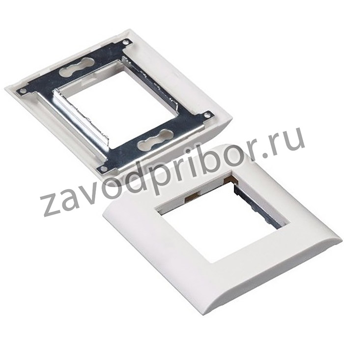 Рамка NEOMAX [NM-FP-FR4545-101-Wh] область для вставок 45x45 мм, размер 80x80 мм, цвет белый