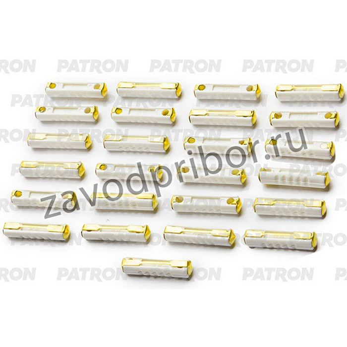PFS044, Предохранитель пласт.коробка 25шт GBC Fuse 8A белый 6x25mm