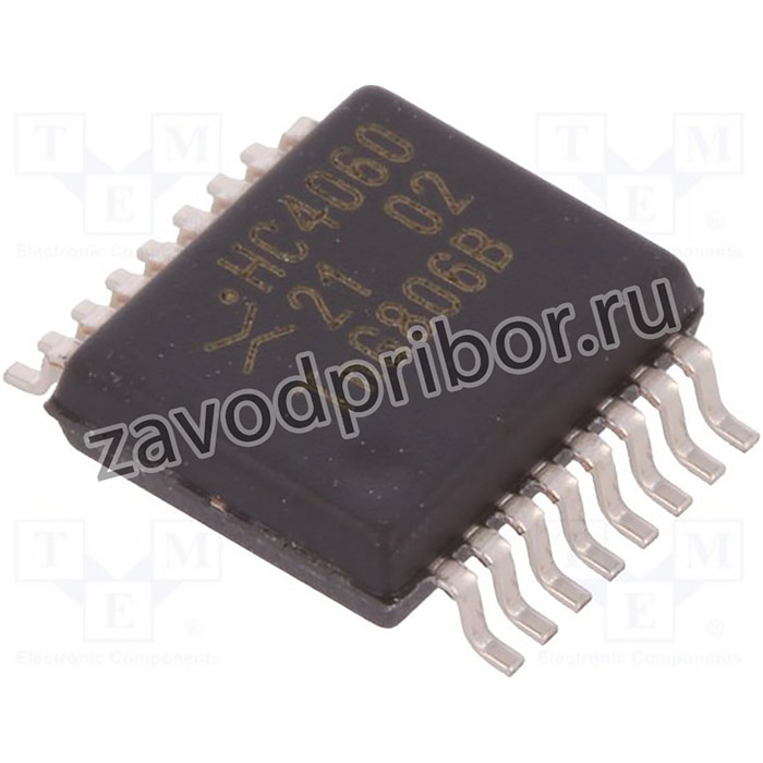 74HC4060DB.112, IC: цифровая; делитель,счетчик; CMOS; SMD; SSOP16; HC; туба