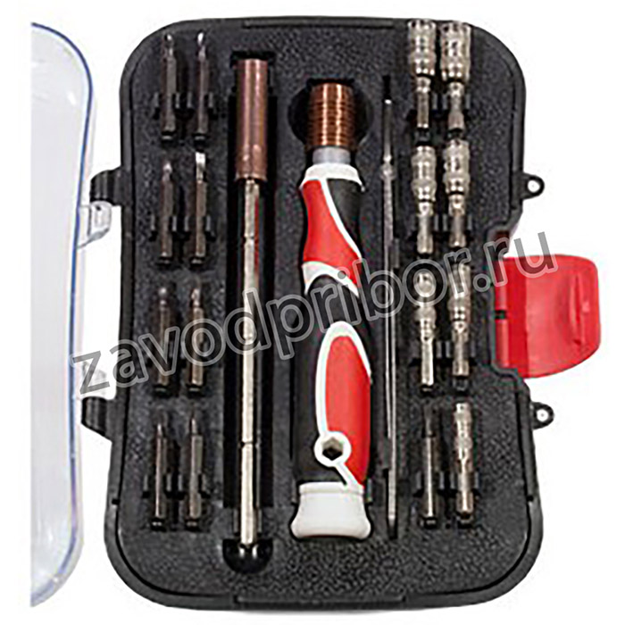 6096A, отвертка с насадками 19 предметов