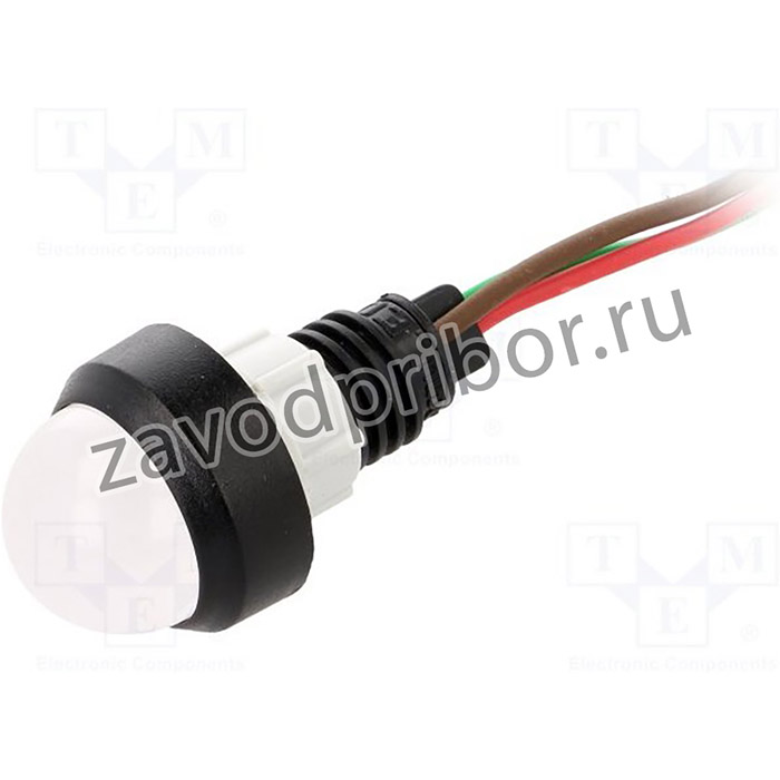 LRG-D20-24AC/DCWK, Индикат.лампа: LED, выпуклый, 24ВDC, 24ВAC, Отв: d13мм, IP40