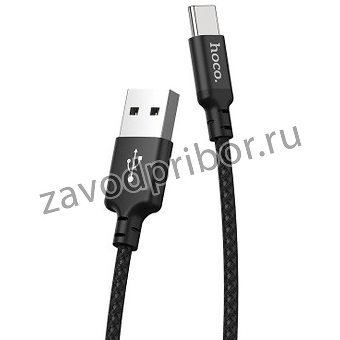 HOCO HC-62868 X14/ USB кабель Type-C/ 1m/ 2A/ Нейлон/ Black
