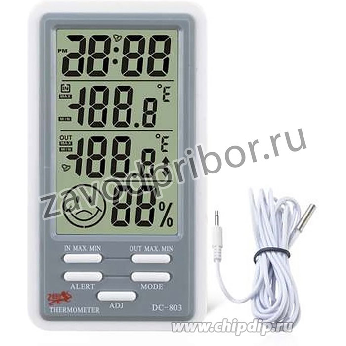 DC803 термометр с влажностью и часами