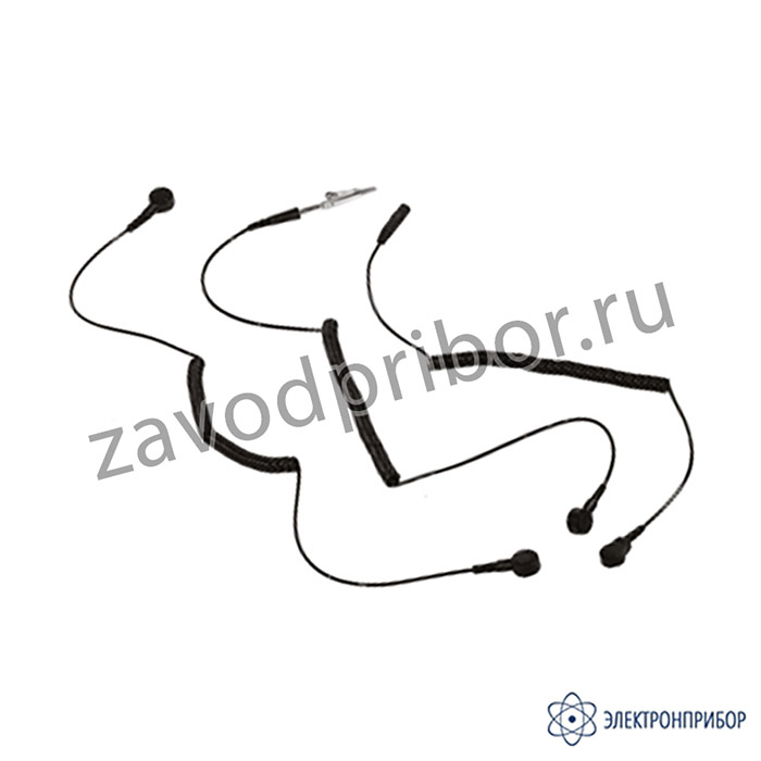 30-560-0645 — контактный шнур для подключения антистатических браслетов 4 мм - 4,5 мм кнопка, провод 1,8 м