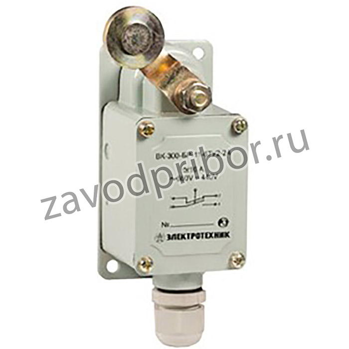 ВК-300-БР-11-67У2-25, рычаг с роликом, с сальником, ход вправо и влево, без cамовозврата, ступень 2- 51мм, IP67, выключатель концевой (ЭТ)