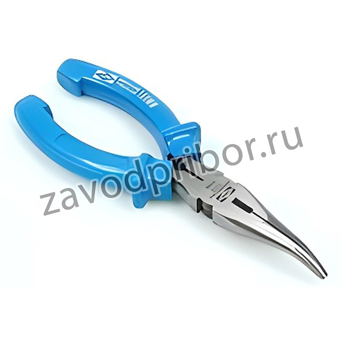 40015, Длинногубцы изогнутые, 160 мм