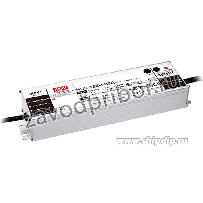 HLG-185H-48A, AC/DC LED, 48В,3.9А,187.2Вт,IP65 блок питания для светодиодного освещения