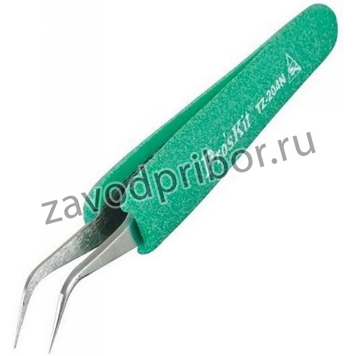 TZ-204N, Пинцет изогнутый антистатический, антимагнитный (150мм, 120 град)