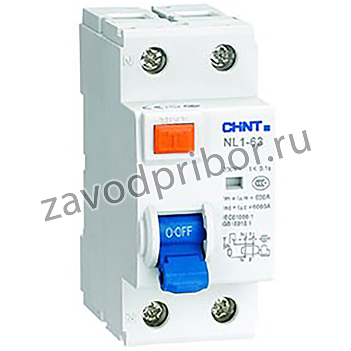 NL1-63 6kA 2P 25A 30mA тип AC (DB), Устройство защитного отключения