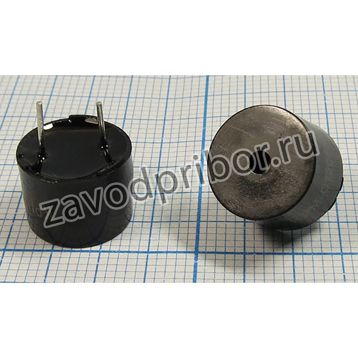 Зуммер магнитоэлектрический без генератора, 12x 9, напряжение 1.5В, сопротивление 45 Ом, частота 2.048 кГц, 2P6.5, KPM-G1201A9, KEPO