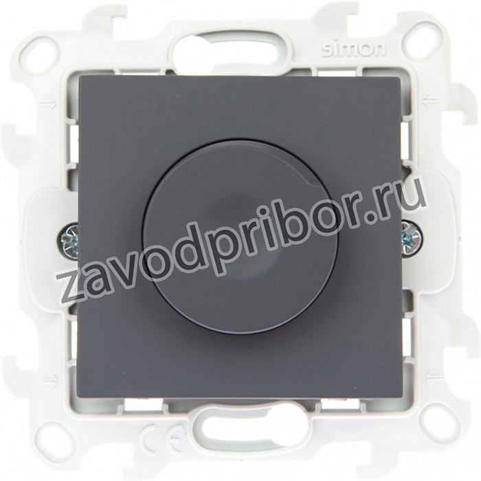 Simon 24 Графит Светорегулятор проходной, 40-450W