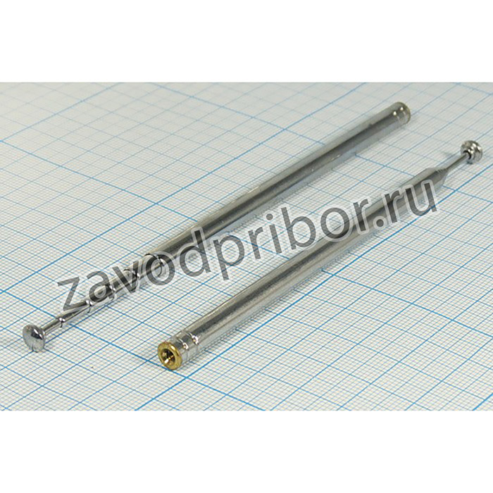 Антенна телескопическая, отверстие М 2,5, d 6, длина 105~485, 6 колен