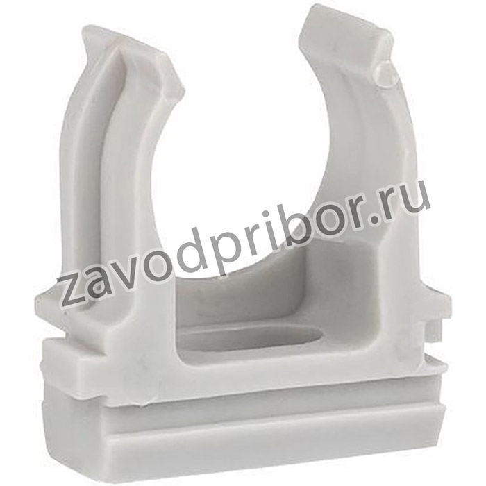 Держатель для труб (клипса) d20мм сер. (уп.100шт) Plast EKF derj-z-20n