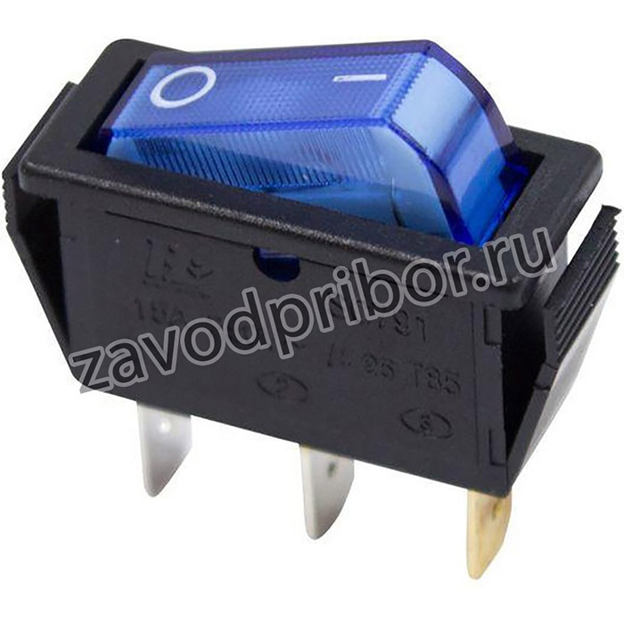 Выключатель клавишный 250В 15А (3с) ON-OFF син. с подсветкой (RWB-404 SC-791 IRS-101-1C) Rexant 36-2211