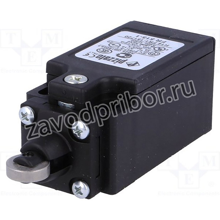 FR515-R28, Концевой выключатель, стальной ролик d12мм, NO + NC, 10А, PG13,5