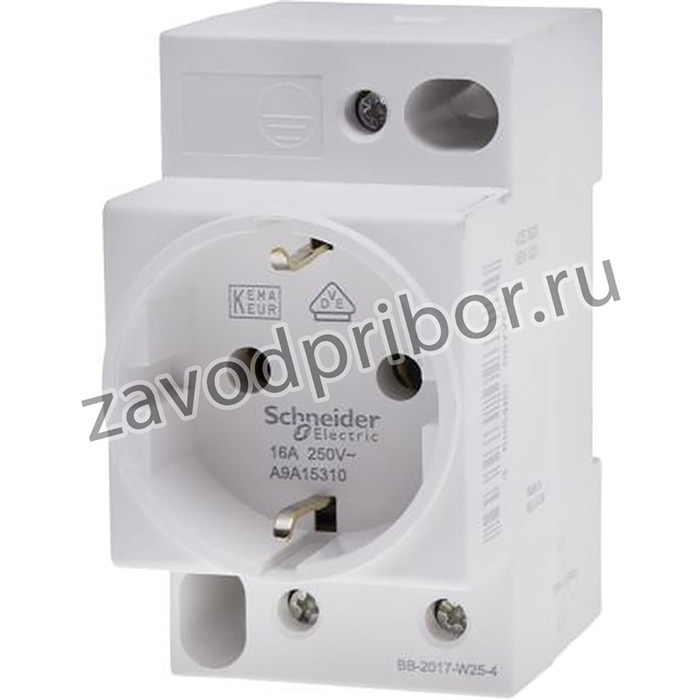 A9A15310, Гнездо типа F (Schuko), 250ВAC, 16А, DIN