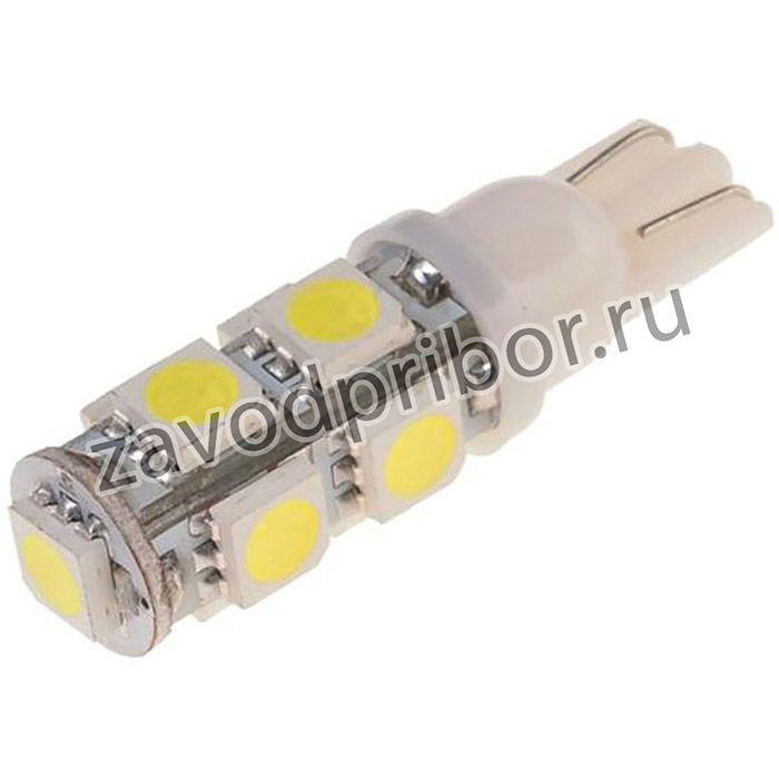 10715W, Лампа светодиодная 12V W5W T10W W2.1x9.5d 6000K бесцокольная 9 LED MEGAPOWER