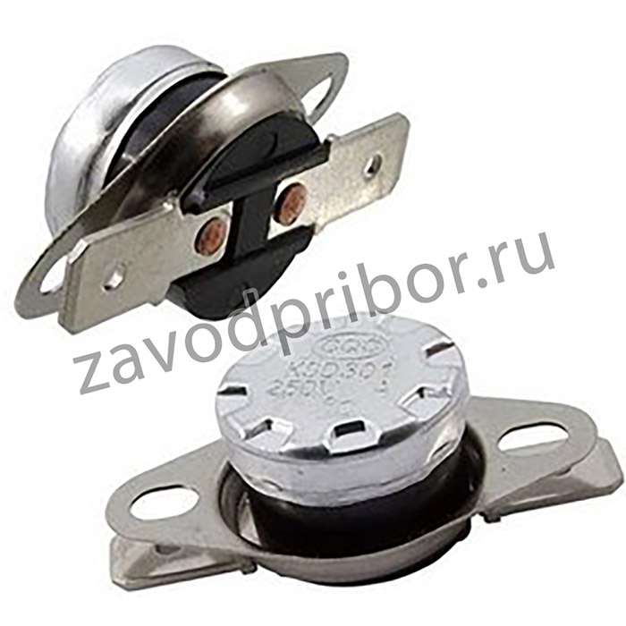 KSD301 100*C 16A NC, Термостат нормально замкнутые контакты 16А 250В 75/100 °C