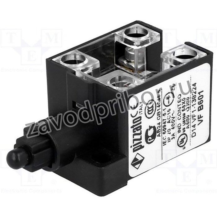 VF B601, Концевой выключатель, пластиковый стержень, NO + NC, 10А, IP20