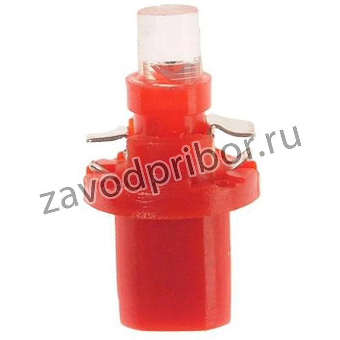 50212R, Лампа светодиодная 12V T5 W2x4.6d бесцокольная красный MEGAPOWER