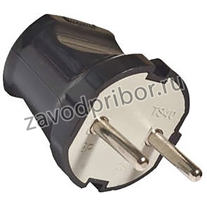 А0113, Вилка б/з черная 6А 250В A0113