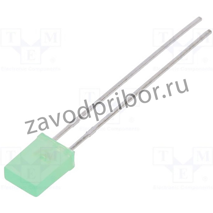 LL-254PGD1G-G5-2B, LED; прямоугольная; 5x2x7,05мм; зеленый; 780?1300мкд; 130°; 20мА