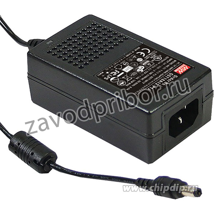 GST18A28-P1J, Блок питания: импульсный, 28ВDC, 0,64А, Вых: 5,5/2,1, 18Вт, 88,5%