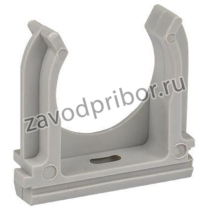 Держатель для труб (клипса) d25мм сер. (уп.10шт) Plast EKF derj-z-25n-r