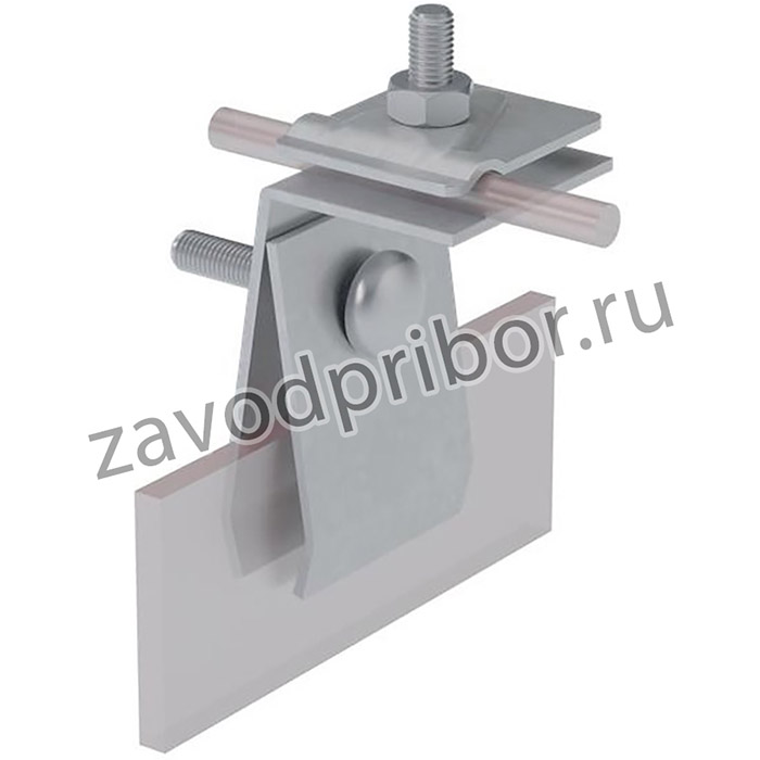 Держатель фальцевый FD-H70-D5-10 TD H=70мм для прутка d5-10мм сталь термодиффузион. цинк. КМ MA0210